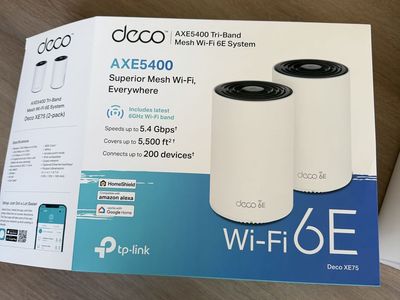 TP-Link Deco XE75 AXE5400 Mesh Wi-Fi 6E System - 2-Pack Wireless Routers