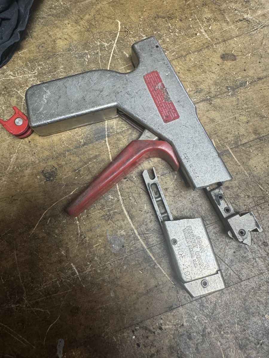 Panduit GS4H Cable Tie Installation Tool, Metal Cable Tie wrap tool and a MARK 7 Tyron