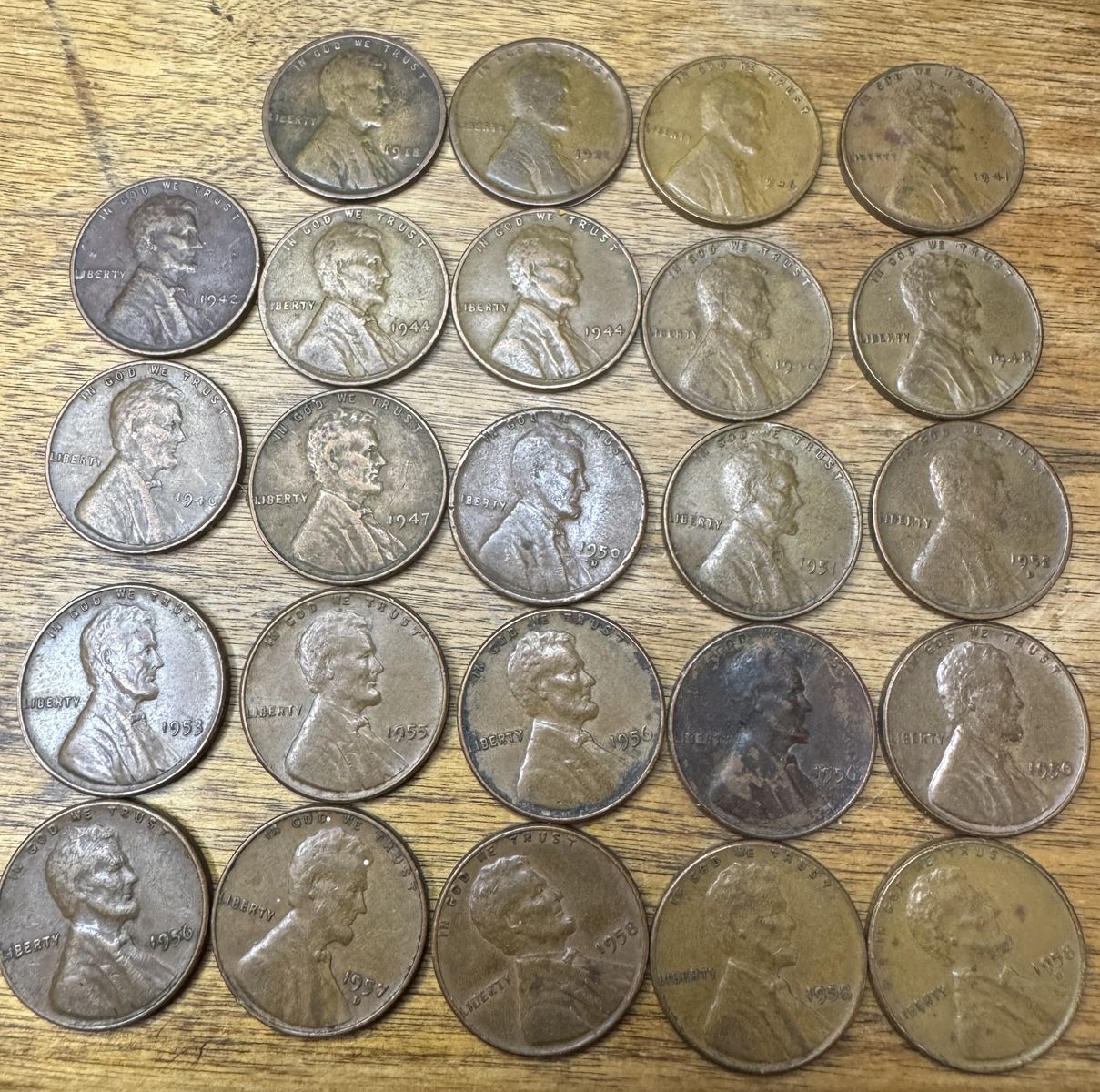 1918 - 1958 Wheat Pennies