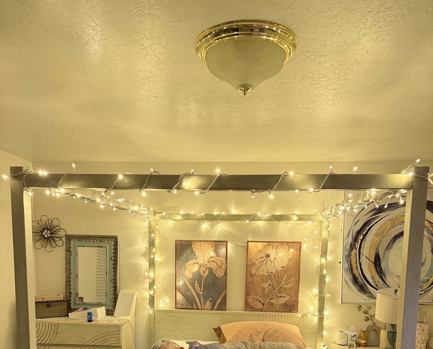 8 piece bedroom set with canopy, bed frame queen