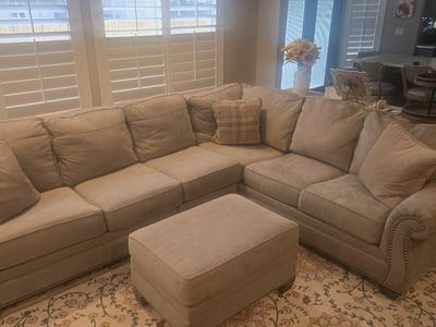 3 pc sectional sofa w/ ottoman
