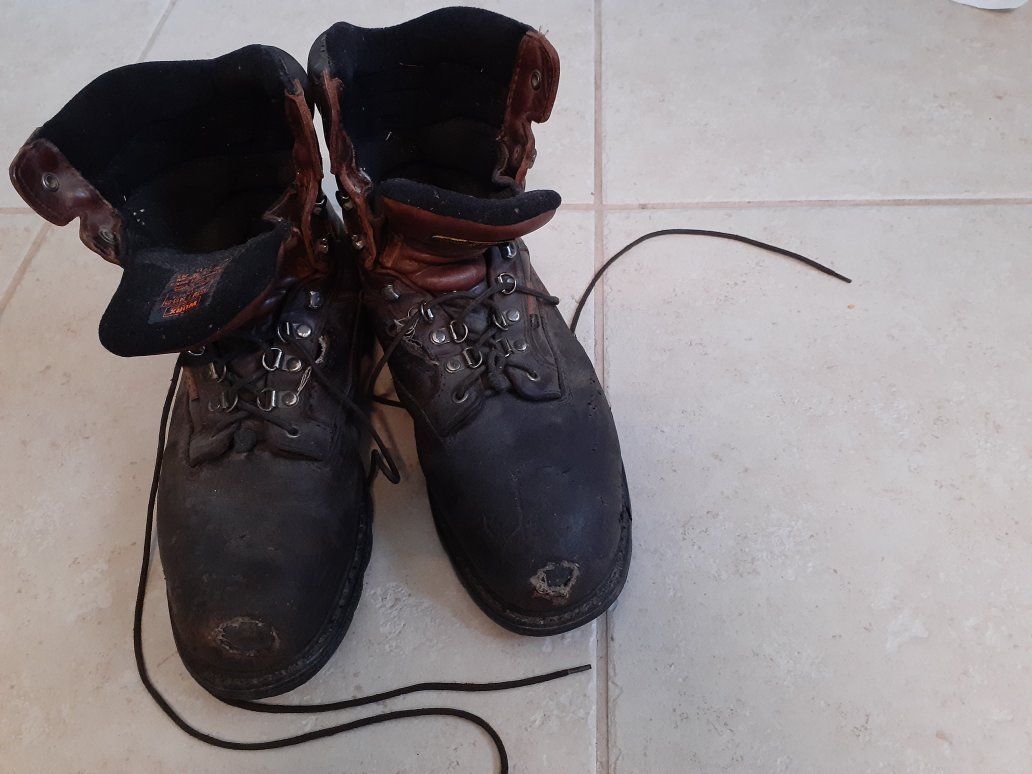 *Two* pairs of Steel toe boots