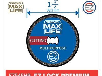 Dremel EZ545HP Max Life EZ Lock Premium Cutting Wheel, 1-1/2" Multipurpose, Use with EZ402 Mandrel