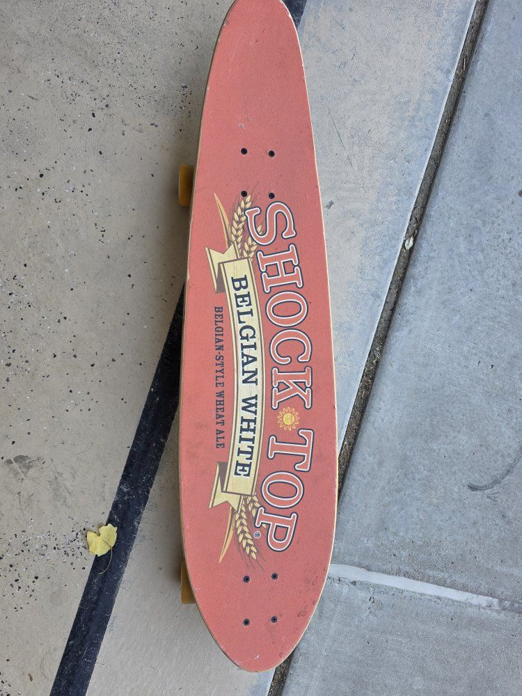 Shock Top Belgian White Beer Promo Skateboard Cruiser Board