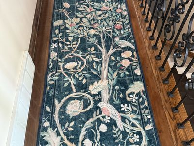 Ruggable floral garden long runner rug 7’ by 31”
