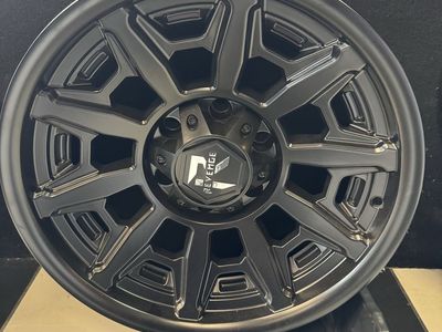 Brand new set of 4 wheels REVENGE OFFROAD RV304 Satin Black 17x9 Offset -12 lug pattern 6x135/139.7