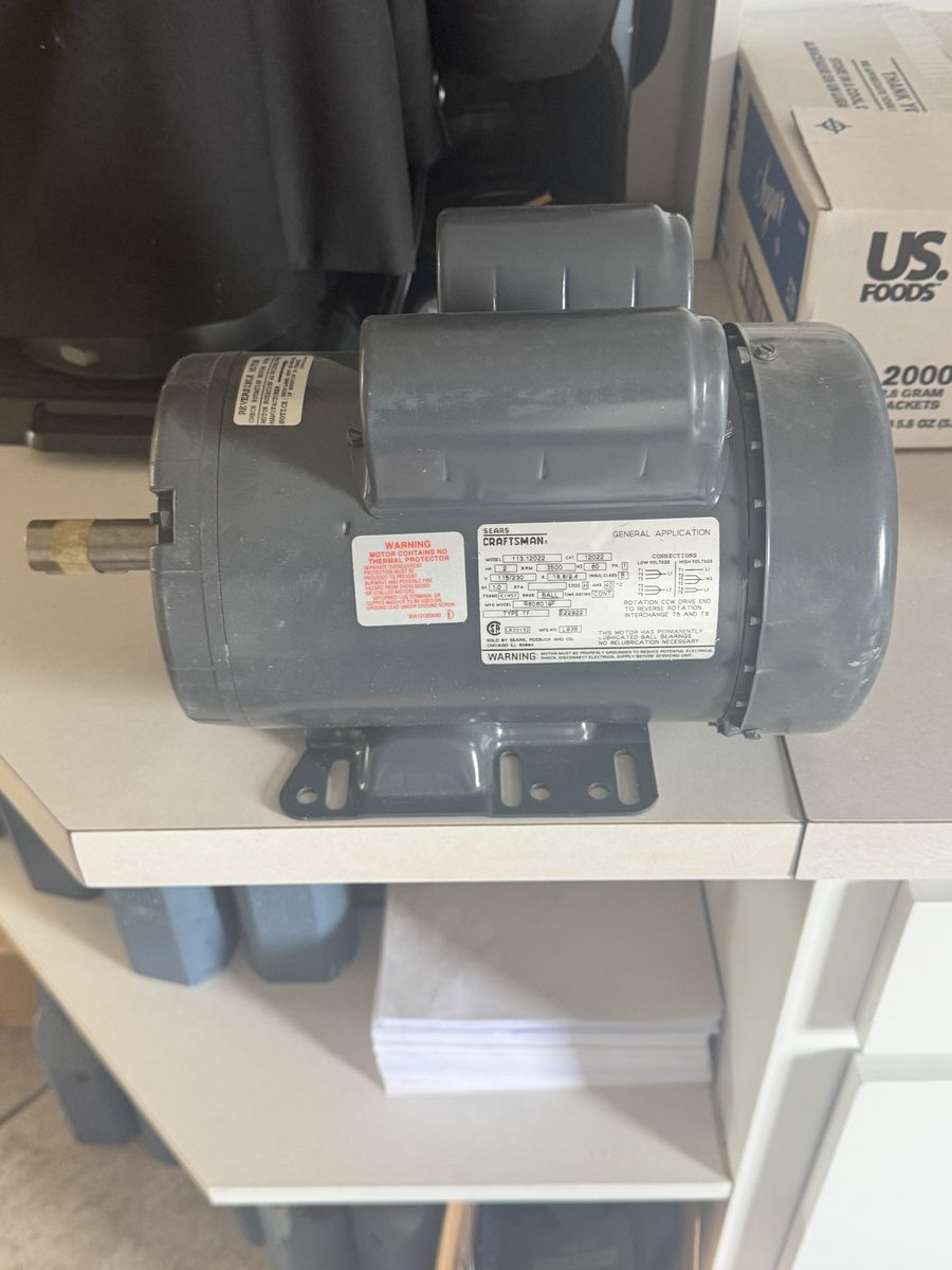 Sears Craftsman General Application Reversible Electric Motor