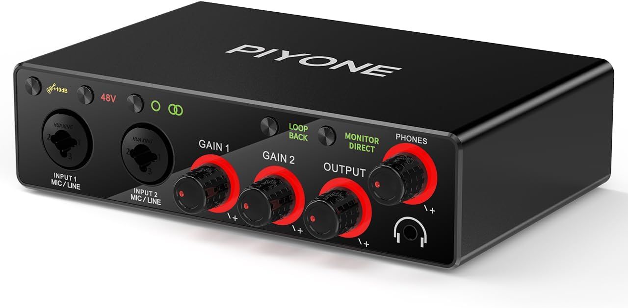NEW Audio Interface, 2X2 24-bit/192kHz Interface for High-Fidelity, Studio Quality PC/Mac/iOS Recording