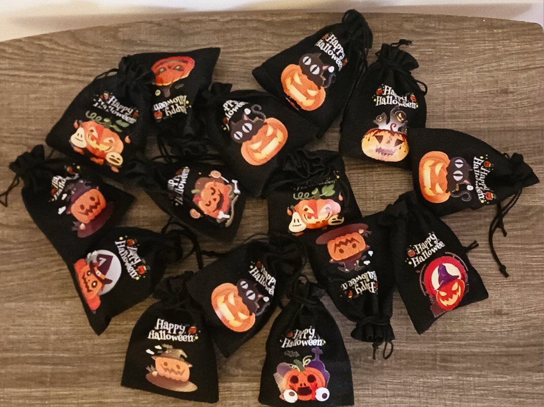 Halloween Fun! Burlap Bag w/ Squishy Monster!