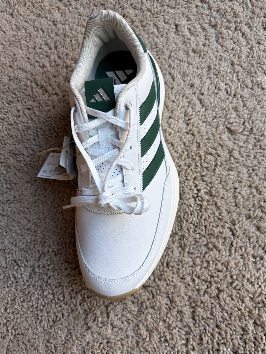 Adidas White and Green Golf Shoes Size 9.5 Brand New with Tags
