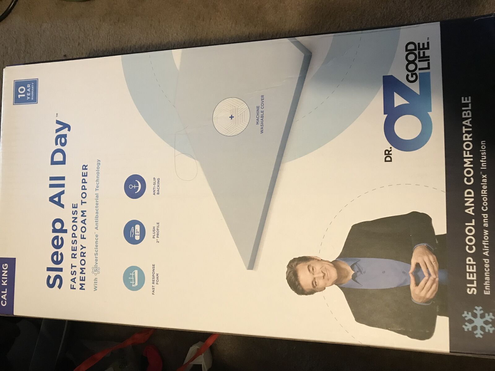 Dr. Oz good life memory foam mattress topper California king size