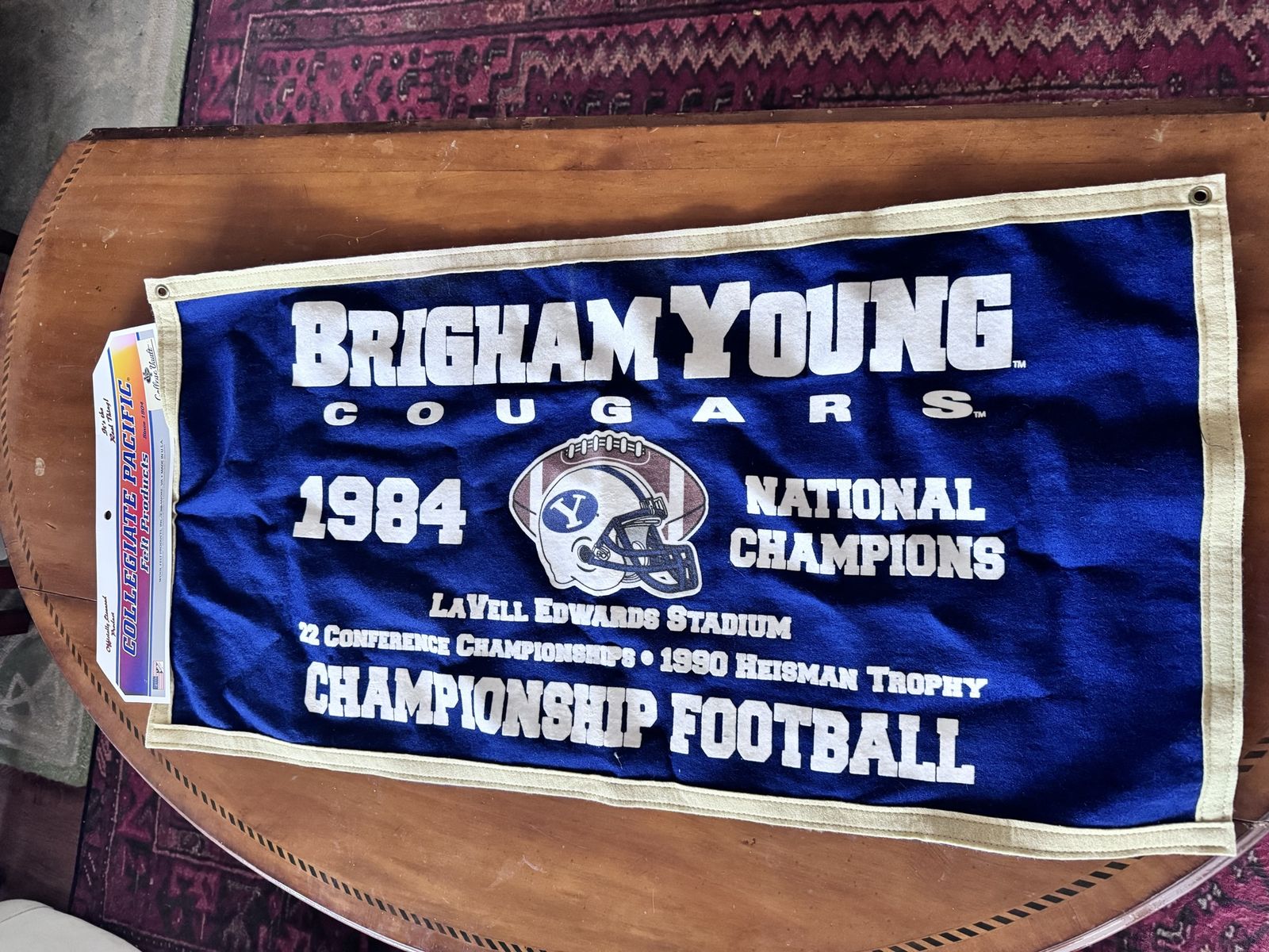 Collegiate Pacific BYU Cougars 1984 National Champions Felt Banner