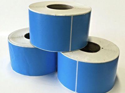 4"x12" Blue Thermal Transfer Label, 3 Rolls