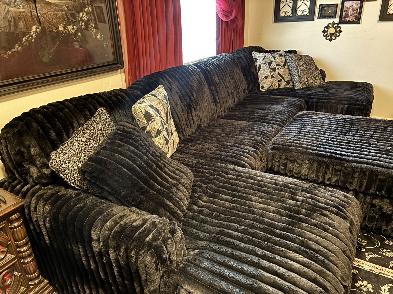 Midnight Madness Sectional and Ottoman
