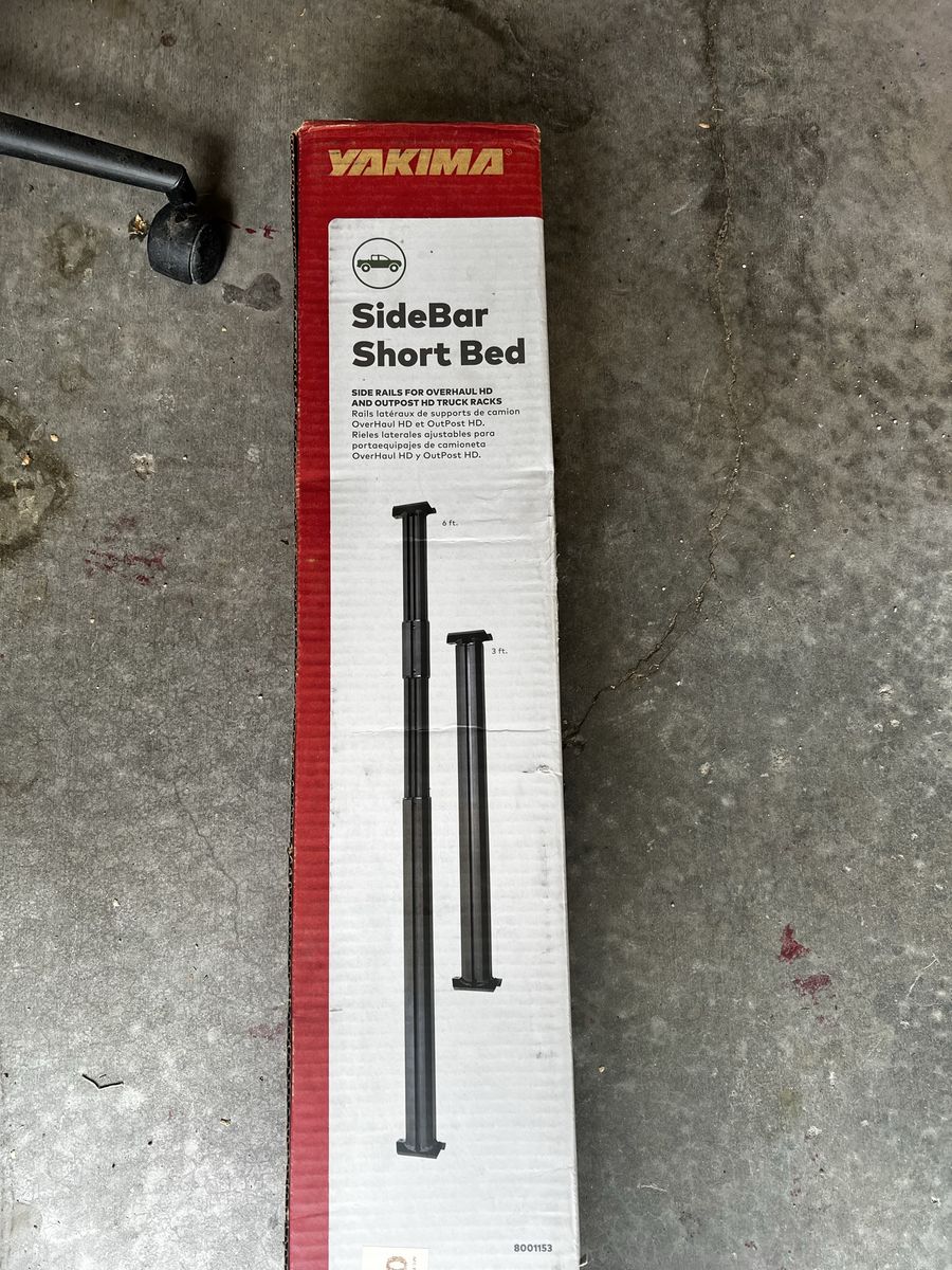 Yakima Side Bar, Short bed; Rails for Overhaul HD and Outpost HD systems