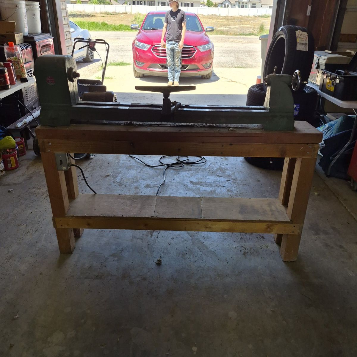 Older wood lathe.