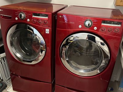 LG Front Load Washer and Dryer with Pedestals