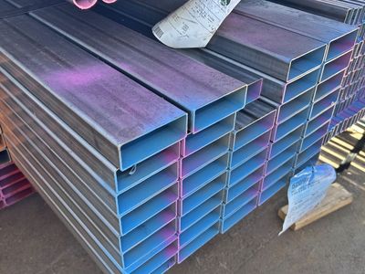LIMITED OFFER!! Surplus Steel Rectangular Tubing 4 x 1-1/2 x 14 GA x 24' - $51.95 each
