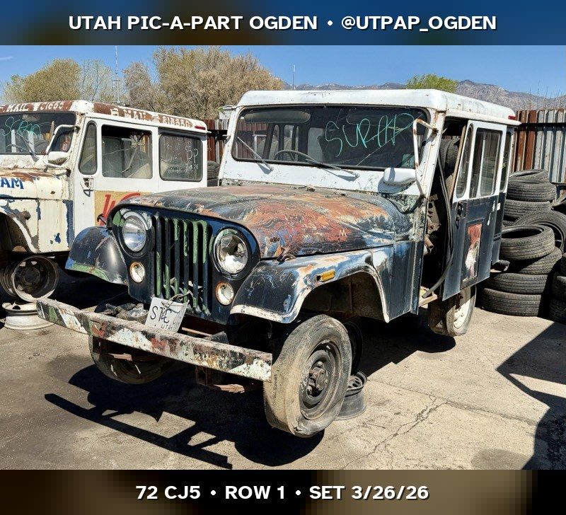 1972 Jeep CJ5 Parts - UTPAP Ogden