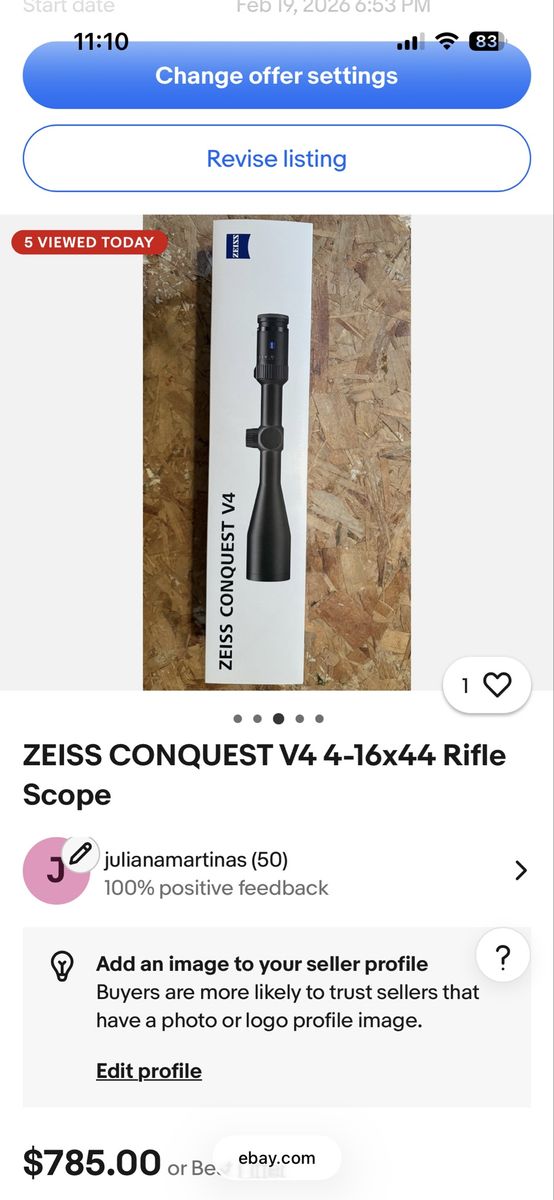 ZEISS CONQUEST V4 4-16x44 Rifle Scope