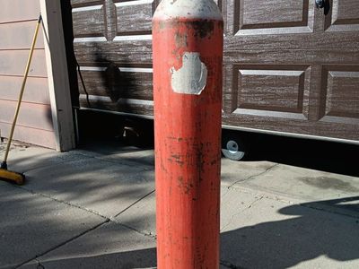 empty helium welding tank
