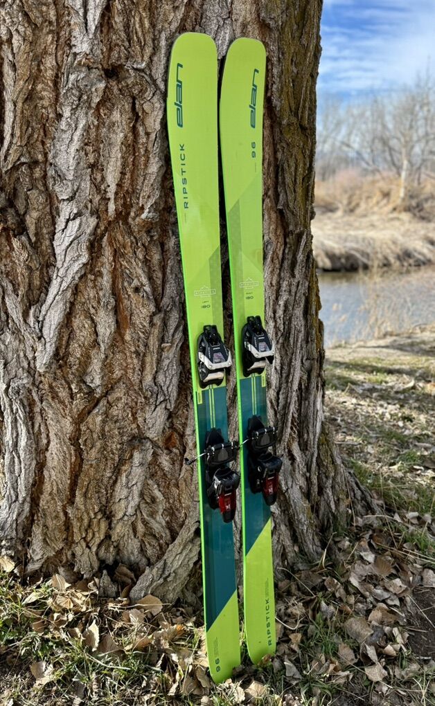 180cm Elan Ripstick 96 Skis + Duke PT 12 + Skins