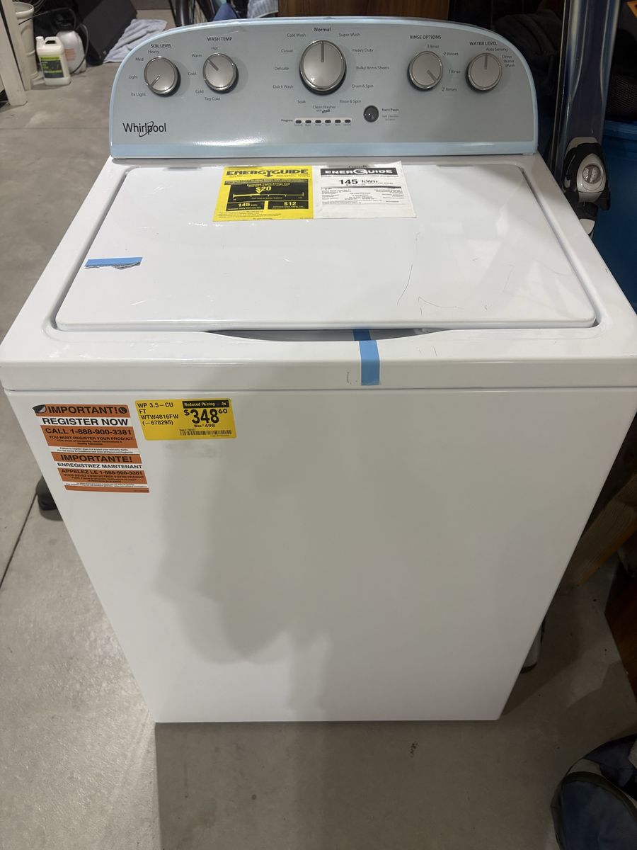 Whirlpool WTW4816FW 3.5 cu. ft. Top Load Washer with Energy Guide - White