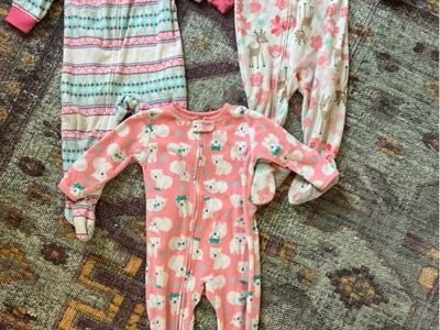 12 Month Fleece Zip Up Onesies