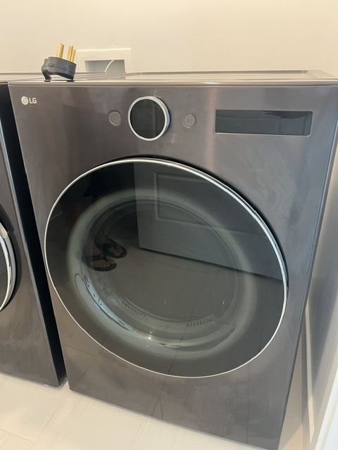 LG Electric Dryer Black Steel