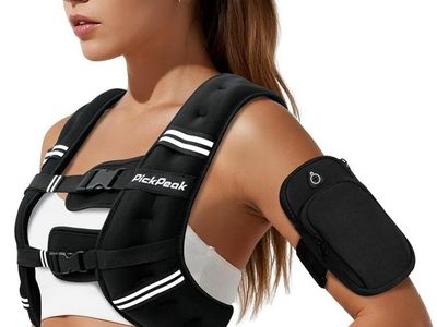 Weighted Vest 30lb with Adjustable Buckle Detachable Phone Pouch for Running Workout