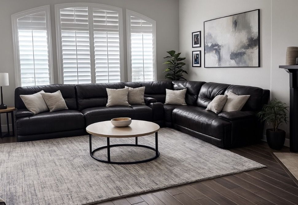 Leather Sectional With Recliners