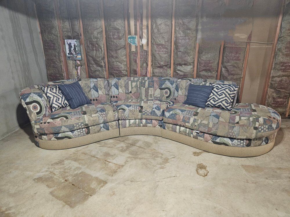 Contemporary Modern Curved Sectional Sofa Couch