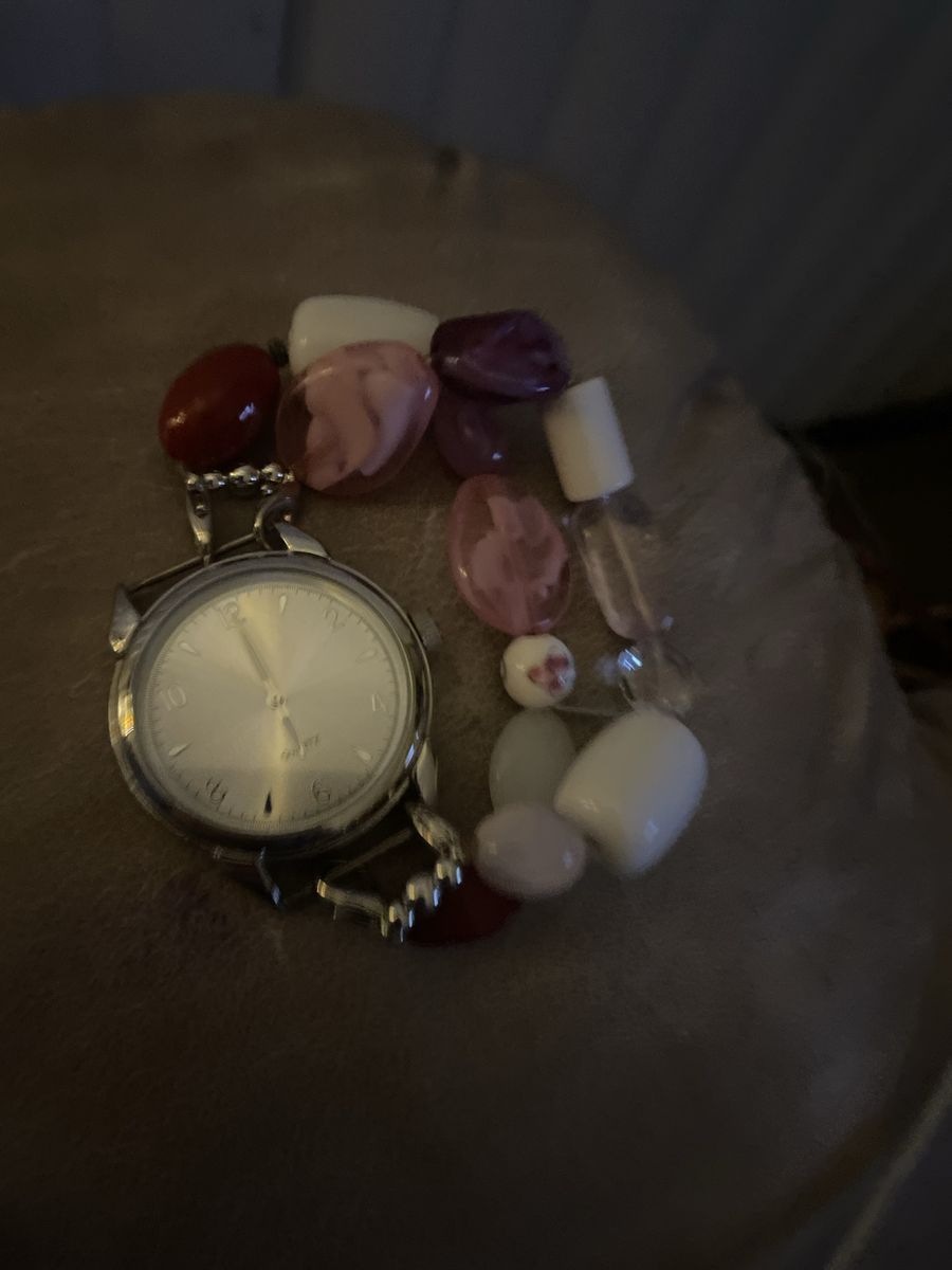 Beaded Quartz Watch Bracelet