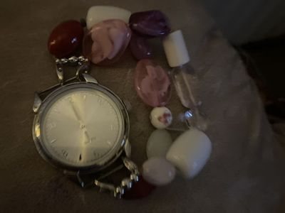 Beaded Quartz Watch Bracelet