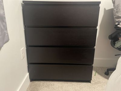 Black IKEA 4-Drawer Dresser