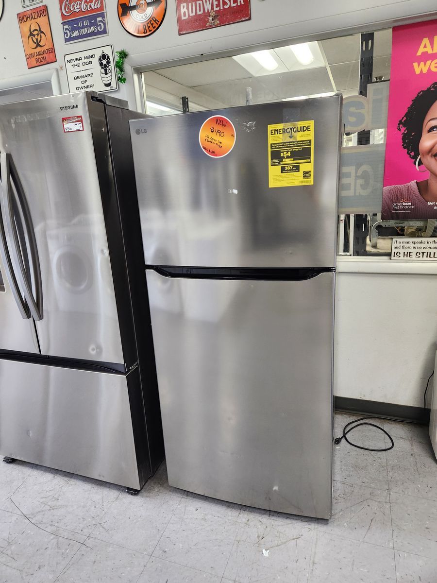 LG Stainless Steel Top Freezer Refrigerator - Brand New