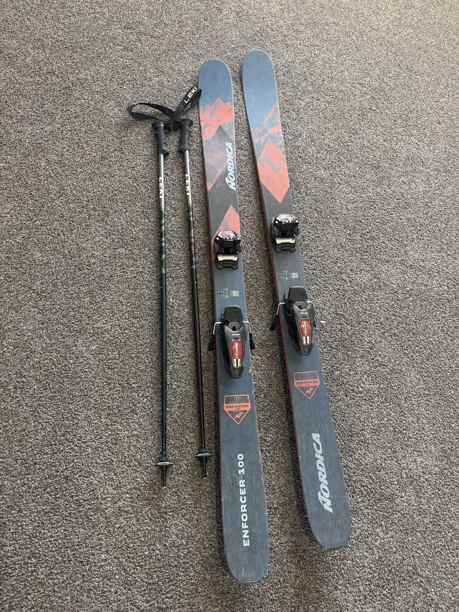 Nordica Enforcer 100 skis + Leki Poles | Excellent Condition | Ready for the Mountain