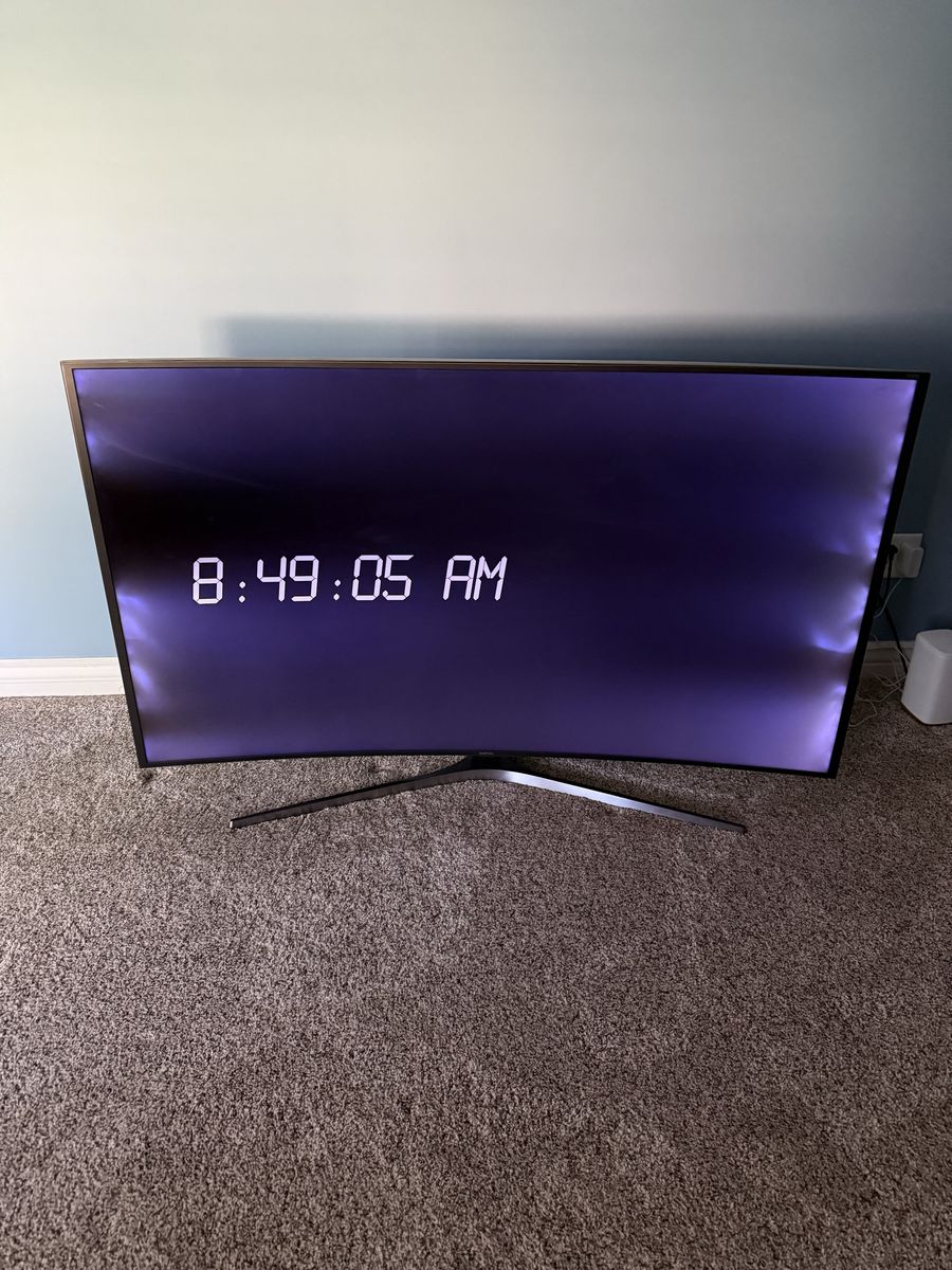 65” curved screen TV