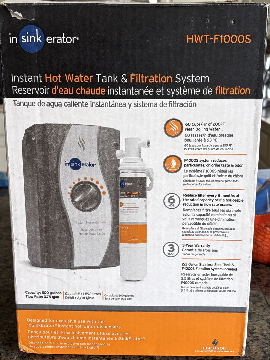InSinkErator Undercounter Hot Water Tank and Filtration System