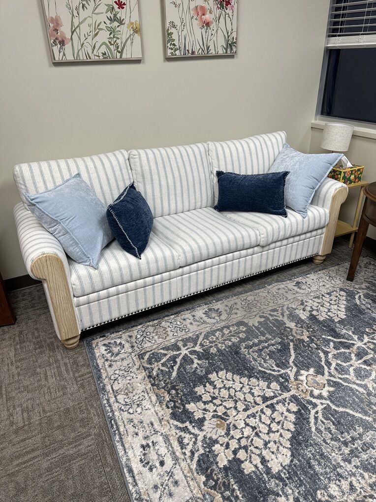 Striped Sofa – 80” Wide – $200