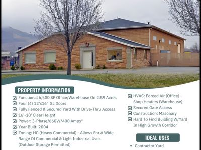 For Sale/Lease: 6,500 SF Warehouse On 2.49 Acres