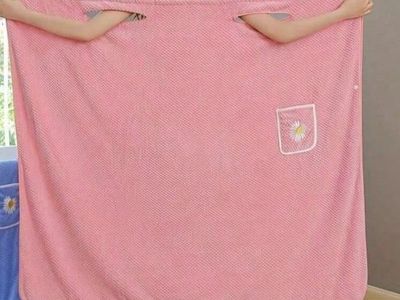 Pink Bath Robe Open Towel