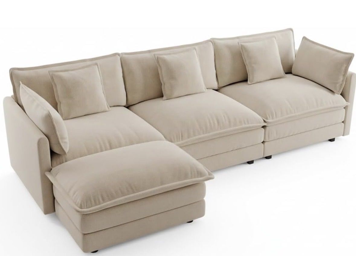 mikibama Modular Sectional Sofa, L Shaped Couch Set for Living Room