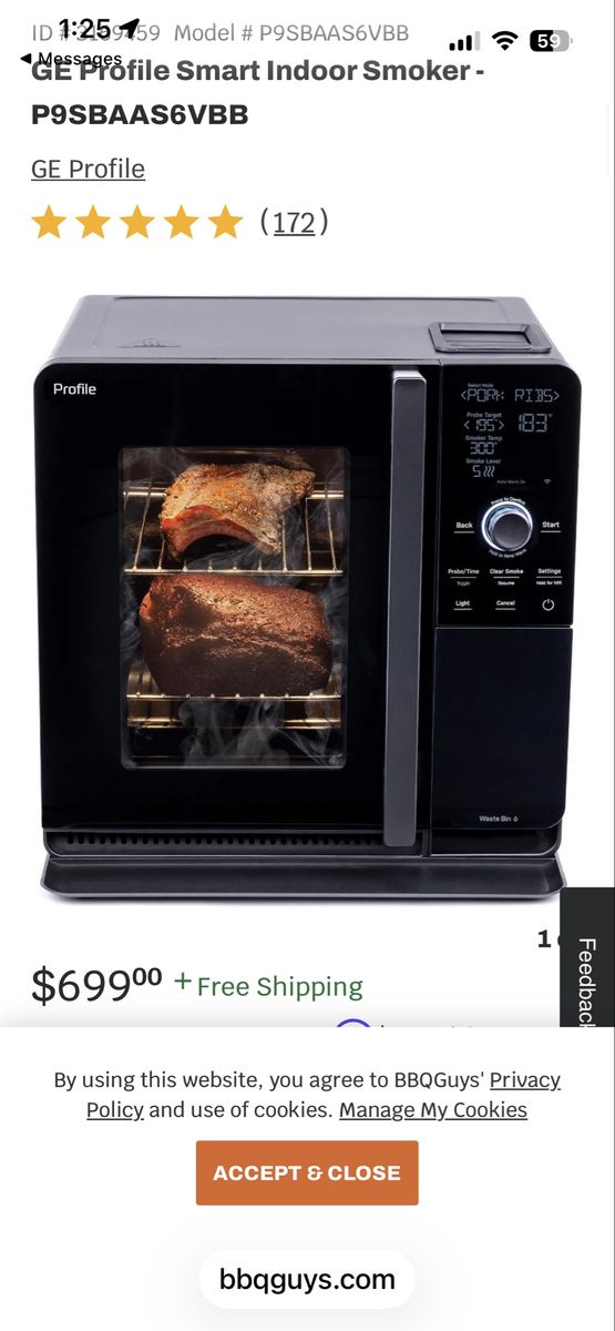 GE profile smart indoor smoker Brand new still in unopened box 