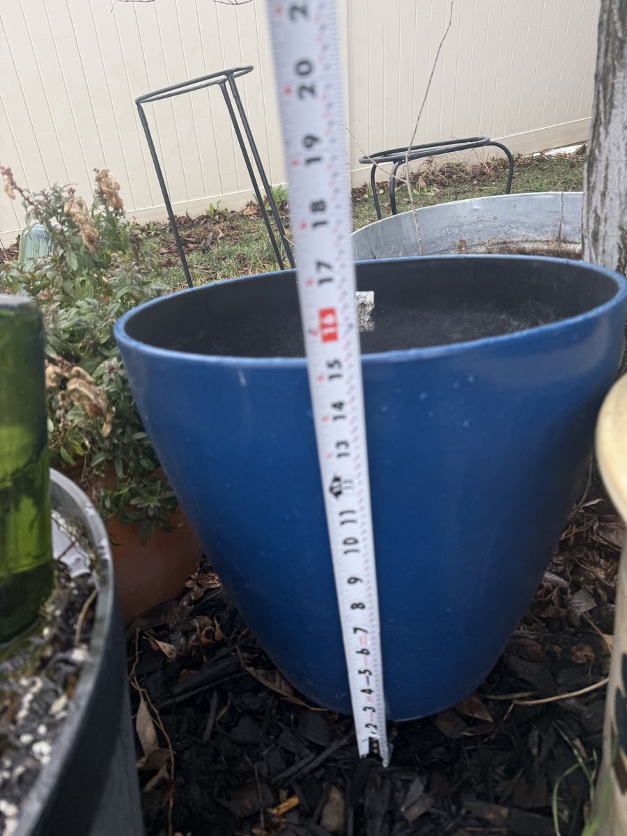 15 Inch Blue Planter Pot