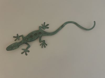 Metal Gecko Wall Art – Rustic / Southwest / Tropical Décor – 24"