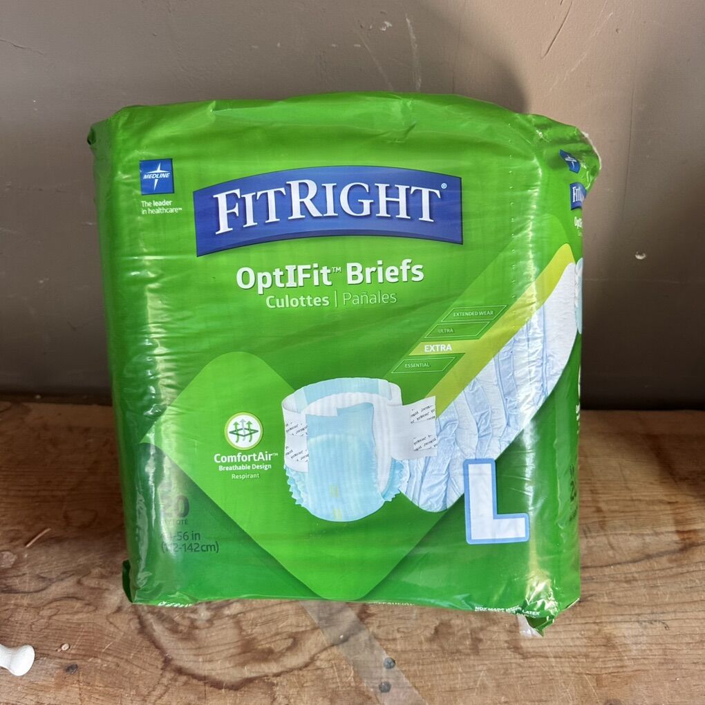 New FitRight Adult Underwear Briefs Diapers