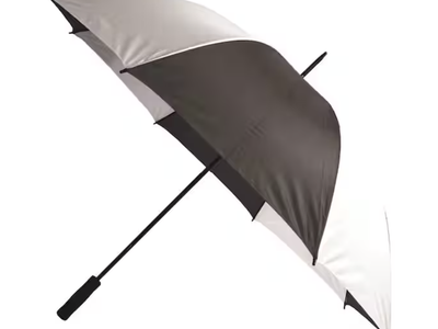 12 New Black and White Golf Umbrellas with Display Stand
