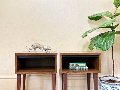 Vintage Set of Mid Century Modern Nightstands | Mid Century Modern End Tables Side Tables