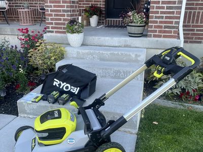 Ryobi 21” Self Propelled Mower with 2 Batteries